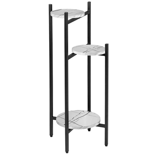 Biały marmurowy stojak na kwiaty T0-S58 ze sklepu Edinos.pl w kategorii Doniczki i osłonki - zdjęcie 187480368