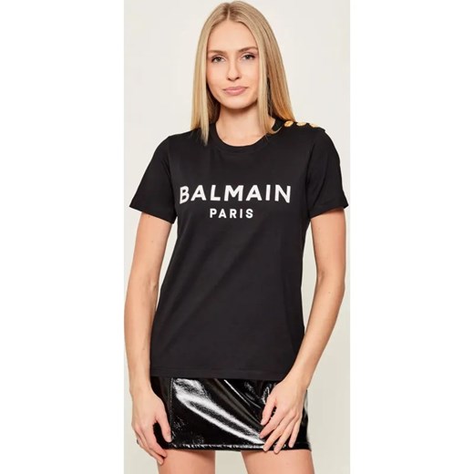 Balmain T-shirt PRINTED | Regular Fit ze sklepu Gomez Fashion Store w kategorii Bluzki damskie - zdjęcie 187480406
