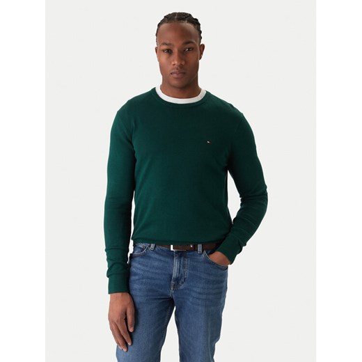 Tommy Hilfiger Sweter Essential Ssnl MW0MW39999 Zielony Regular Fit ze sklepu MODIVO w kategorii Swetry męskie - zdjęcie 187481227