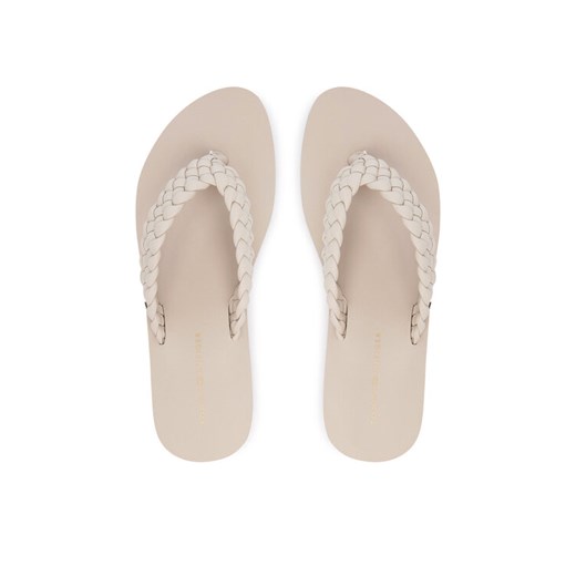 Tommy Hilfiger Japonki Th Wedge Cornrow Beach Sandal FW0FW09037 Écru ze sklepu MODIVO w kategorii Klapki damskie - zdjęcie 187481265