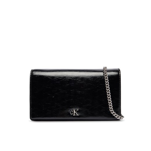 Calvin Klein Torebka Ck Metallic Wallet On Chain LV04F3320G Czarny ze sklepu MODIVO w kategorii Kopertówki - zdjęcie 187481315