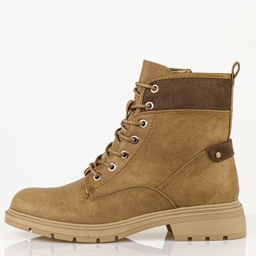 Beżowe botki damskie M.Daszyński 2501-3 ze sklepu suzana.pl w kategorii Botki - zdjęcie 187482027