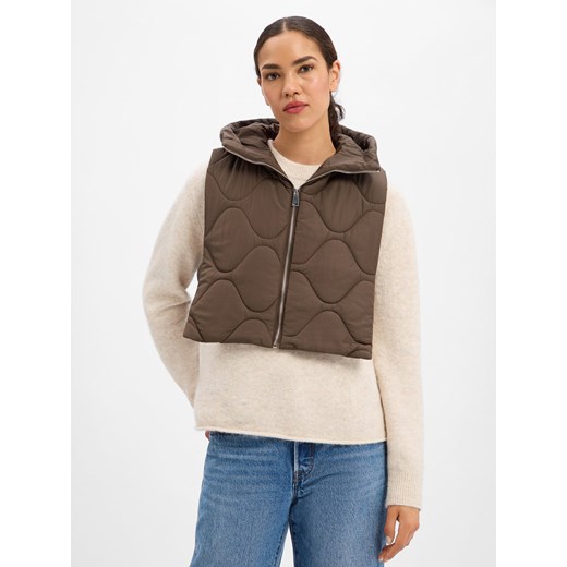 Opus Damska pikowana kamizelka - Arauti flow Kobiety Sztuczne włókno błotnisty jednolity ze sklepu vangraaf w kategorii Kamizelki damskie - zdjęcie 187482056