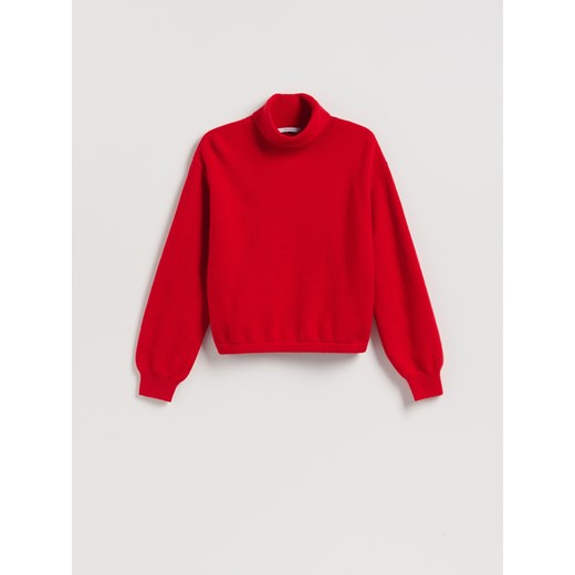 Reserved - Sweter z golfem - czerwony ze sklepu Reserved w kategorii Swetry damskie - zdjęcie 187482085