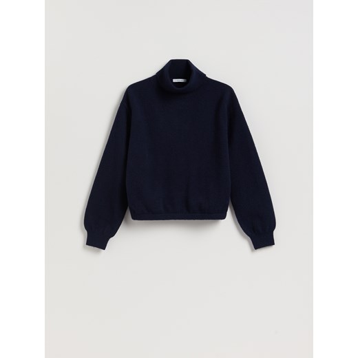 Reserved - Sweter z golfem - granatowy Reserved S Reserved