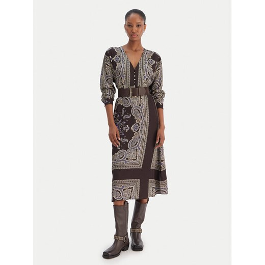 Liu Jo Sukienka codzienna MF5394 TS117 Brązowy Regular Fit ze sklepu MODIVO w kategorii Sukienki - zdjęcie 187483817
