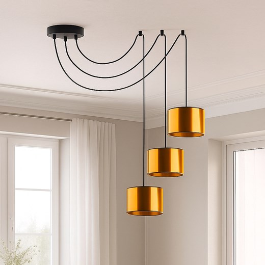 Designerska 3 punktowa regulowana lampa wisząca pająk WAIKIKI W3 MIRROR ze sklepu Lysne w kategorii Lampy wiszące - zdjęcie 187484039