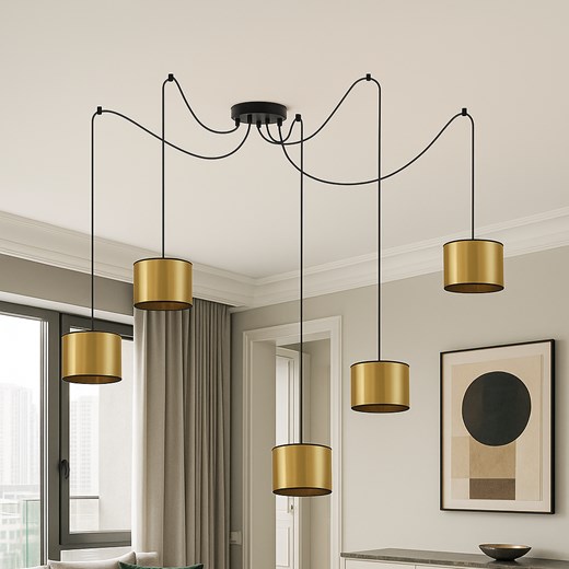 Lampa wisząca pająk 5 płomienna z regulacją wysokości WAIKIKI W5 MIRROR ze sklepu Lysne w kategorii Lampy wiszące - zdjęcie 187484048