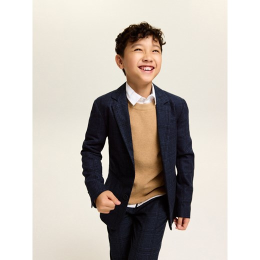 Reserved - Marynarka z wiskozą - granatowy ze sklepu Reserved w kategorii Marynarki i garnitury chłopięce - zdjęcie 187484499