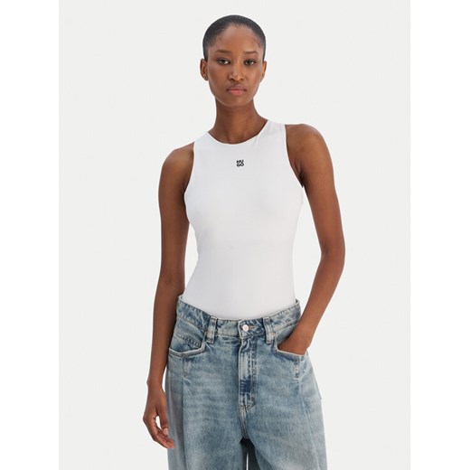 HUGO Body Dasiel 50545196 Biały Slim Fit ze sklepu MODIVO w kategorii Body damskie - zdjęcie 187484817