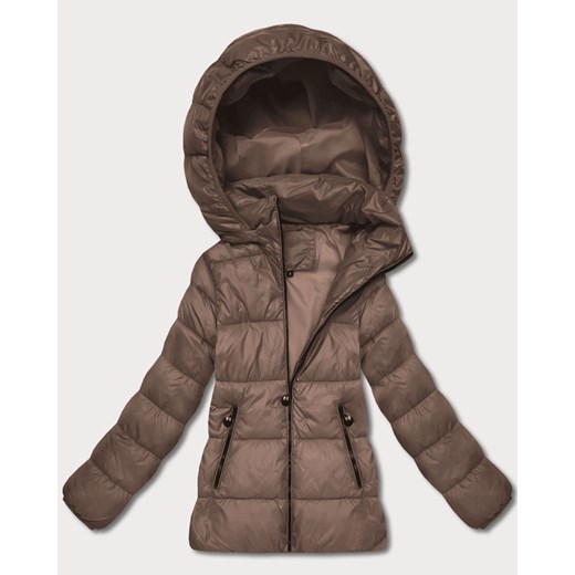 Pikowana zimowa kurtka damska do bioder camel (T3-2656#-305) ze sklepu goodlookin.pl w kategorii Kurtki damskie - zdjęcie 187484968
