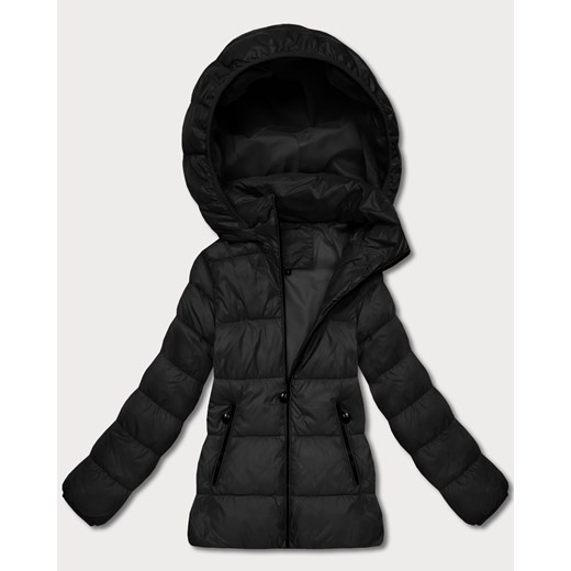 Pikowana zimowa kurtka damska do bioder czarna (T3-2656#-1) ze sklepu goodlookin.pl w kategorii Kurtki damskie - zdjęcie 187484969