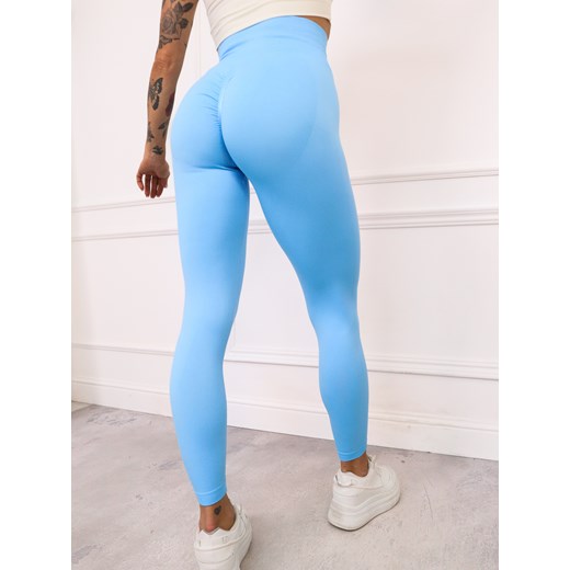 LEGGINSY MODELUJĄCE Z SZEROKIM PASEM- NIEBIESKIE ze sklepu olika.com.pl w kategorii Spodnie damskie - zdjęcie 187485108