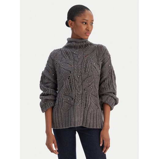 Liu Jo Golf MF5451 MA37R Szary Regular Fit ze sklepu MODIVO w kategorii Swetry damskie - zdjęcie 187485617