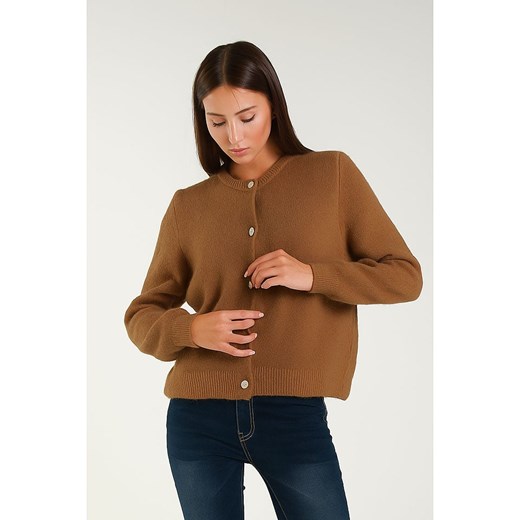 Tamba Kardigan w kolorze jasnobrązowym ze sklepu Limango Polska w kategorii Swetry damskie - zdjęcie 187485646