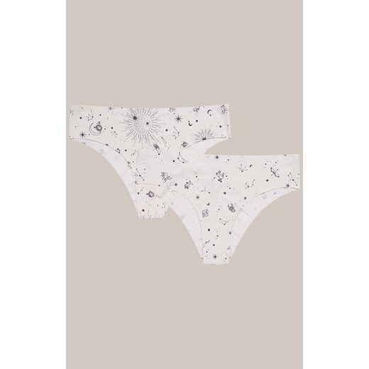 Esotiq 2-pack figi brazylijskie Pie-Pie 42272-K001, Kolor beżowy-wzór, Rozmiar S, Esotiq ze sklepu Intymna w kategorii Majtki damskie - zdjęcie 187485689