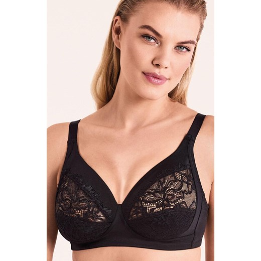 Biustonosz koronkowy miękki soft bez fiszbin czarny Piuma Pizzo, Kolor czarny, Rozmiar 75B, INFIORE ze sklepu Intymna w kategorii Biustonosze - zdjęcie 187485725