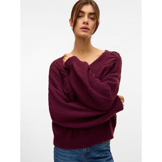 Vero Moda Sweter w kolorze bordowym Vero Moda XS wyprzedaż Limango Polska