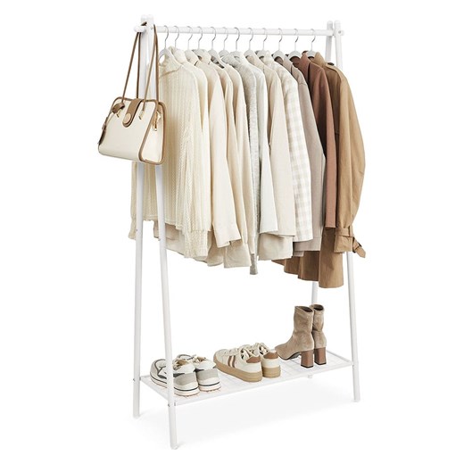 Songmics Wieszak stojący w kolorze białym na ubrania - 33,5 x 153 x 92,5 cm ze sklepu Limango Polska w kategorii Szafy - zdjęcie 187488438