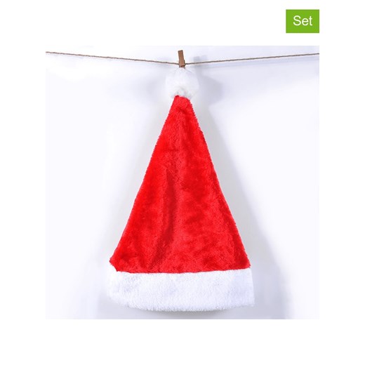 Hollybell Czapki świąteczne (2 szt.) w kolorze czerwonym - 42 x 30 cm ze sklepu Limango Polska w kategorii Dekoracje bożonarodzeniowe - zdjęcie 187488656