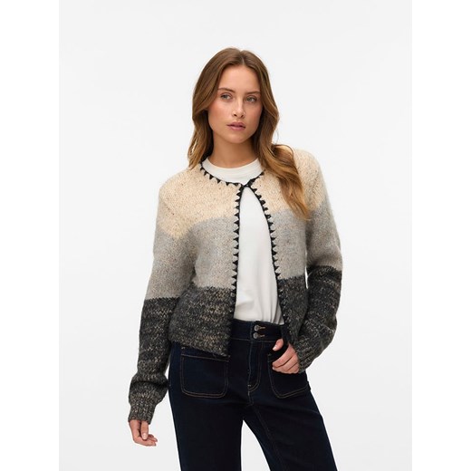 Vero Moda Kardigan w kolorze beżowo-antracytowym ze sklepu Limango Polska w kategorii Swetry damskie - zdjęcie 187488745