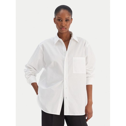 BOSS Koszula Saturday 50543800 Biały Oversize ze sklepu MODIVO w kategorii Koszule damskie - zdjęcie 187489197