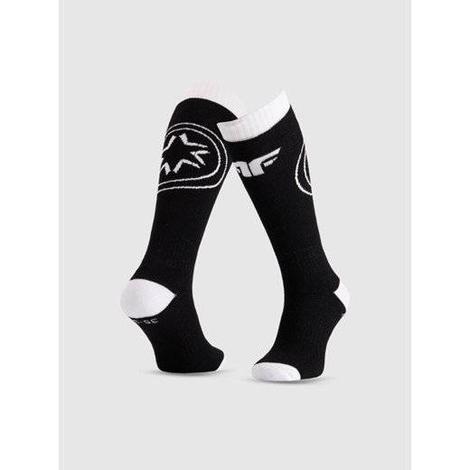 Chłopięce skarpetki narciarskie 4F 4FJWAW25UFSOM223 - czarne ze sklepu Sportstylestory.com w kategorii Skarpetki dziecięce - zdjęcie 187490156