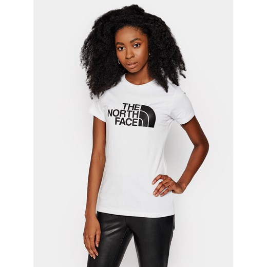 The North Face T-Shirt Easy Tee NF0A4T1Q Biały Slim Fit ze sklepu MODIVO w kategorii Bluzki damskie - zdjęcie 187490625