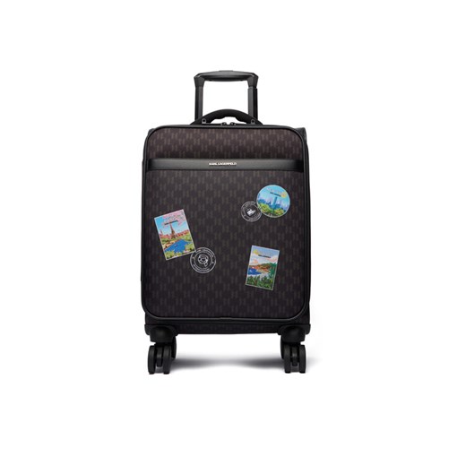 KARL LAGERFELD Walizka kabinowa Ikon Monogram B1W30253 Brązowy ze sklepu MODIVO w kategorii Walizki - zdjęcie 187490627