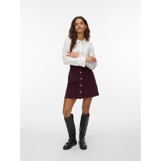 Vero Moda Spódnica sztruksowa w kolorze bordowym ze sklepu Limango Polska w kategorii Spódnice - zdjęcie 187491439