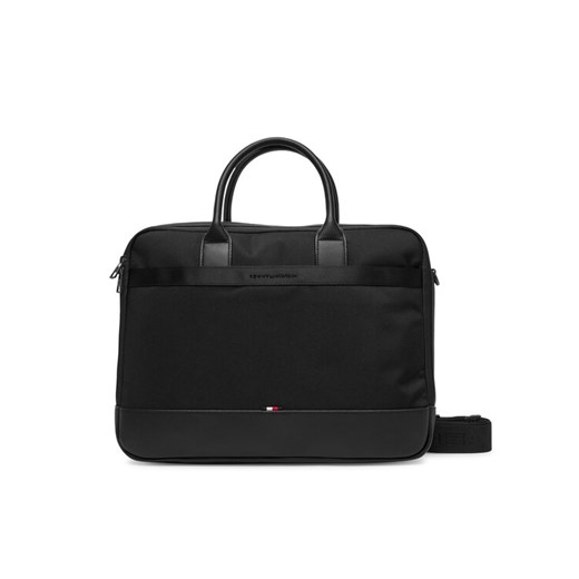 Torba na laptopa Tommy Hilfiger Th Nylon Travel Computer Bag AM0AM13470 Czarny ze sklepu eobuwie.pl w kategorii Torby na laptopa - zdjęcie 187491459