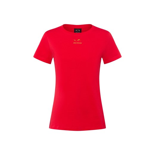 Armani Exchange Koszulka damska Kobiety Bawełna czerwony jednolity ze sklepu vangraaf w kategorii Bluzki damskie - zdjęcie 187491667