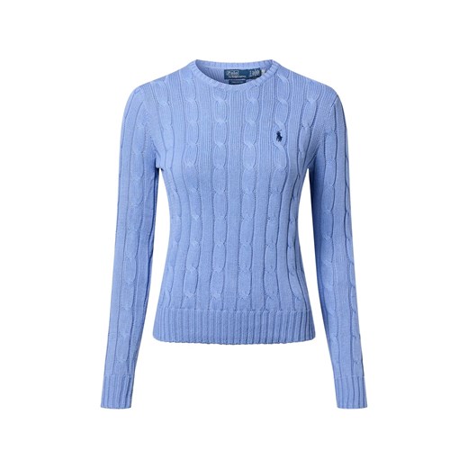 Polo Ralph Lauren Sweter damski z dzianiny Kobiety Bawełna biały jednolity ze sklepu vangraaf w kategorii Swetry damskie - zdjęcie 187491697