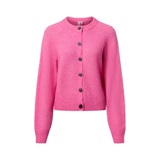 Y.A.S Damski kardigan z zawartością alpaki i wełny - YASJohi Kobiety Sztuczne włókno wyrazisty róż jednolity ze sklepu vangraaf w kategorii Swetry damskie - zdjęcie 187491698