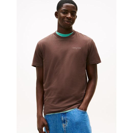 Tommy Jeans Koszulka damska Kobiety Bawełna czekoladowy jednolity ze sklepu vangraaf w kategorii T-shirty męskie - zdjęcie 187491727