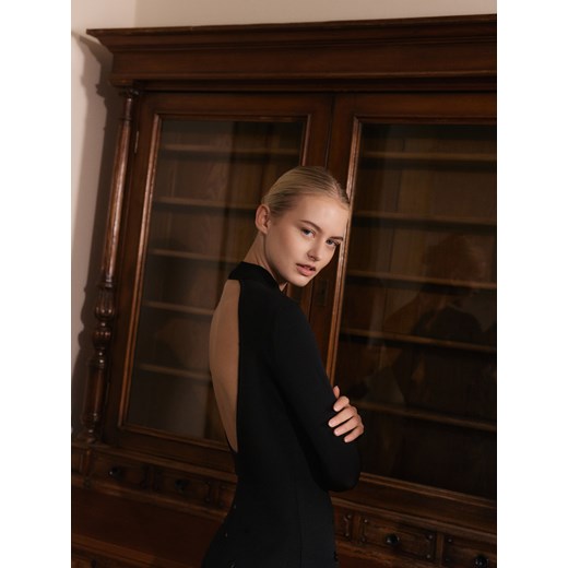 Reserved - Sukienka maxi ze zdobieniami - czarny Reserved S okazyjna cena Reserved