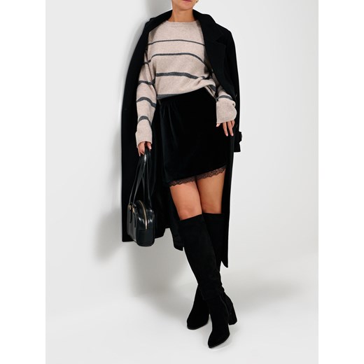 Sinsay - Sweter w paski - beżowy Sinsay S Sinsay