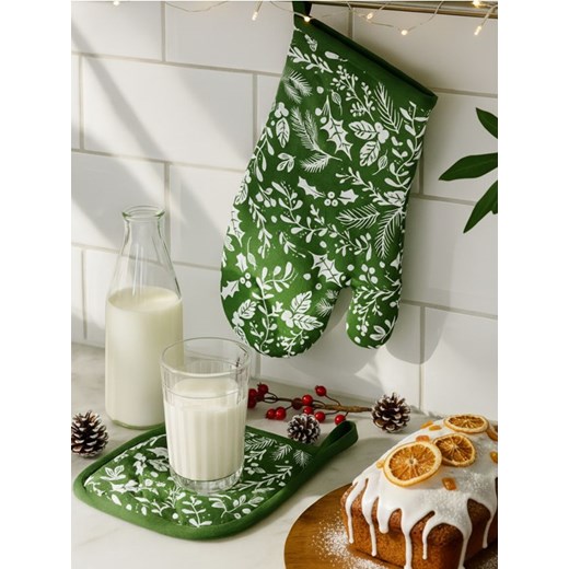 Sinsay - Świąteczna rękawica i łapka - zielony ze sklepu Sinsay w kategorii Fartuchy kuchenne - zdjęcie 187493765