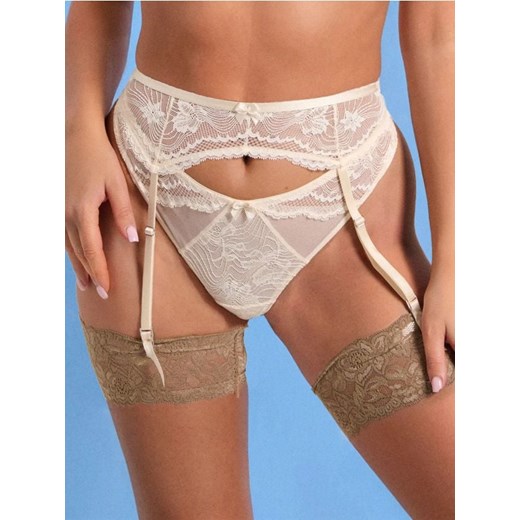 Sinsay - Koronkowy pas do pończoch - kremowy ze sklepu Sinsay w kategorii Akcesoria do bielizny - zdjęcie 187493855