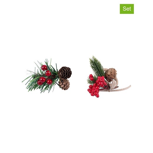 Villa d´Este Pierścienie (6 szt.) w kolorze czerwono-zielonym do serwetek - Ø 4,5 cm ze sklepu Limango Polska w kategorii Akcesoria kuchenne - zdjęcie 187494145