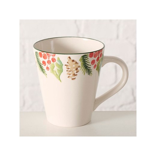 Boltze Kubek jumbo &quot;Garland&quot; w kolorze kremowym - 440 ml ze sklepu Limango Polska w kategorii Dzbanki i zaparzacze - zdjęcie 187494219