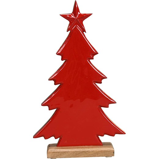 POSIWIO Figurka dekoracyjna &quot;Tree&quot; w kolorze czerwonym - 17 x 28 x 5 cm ze sklepu Limango Polska w kategorii Dekoracje - zdjęcie 187494387