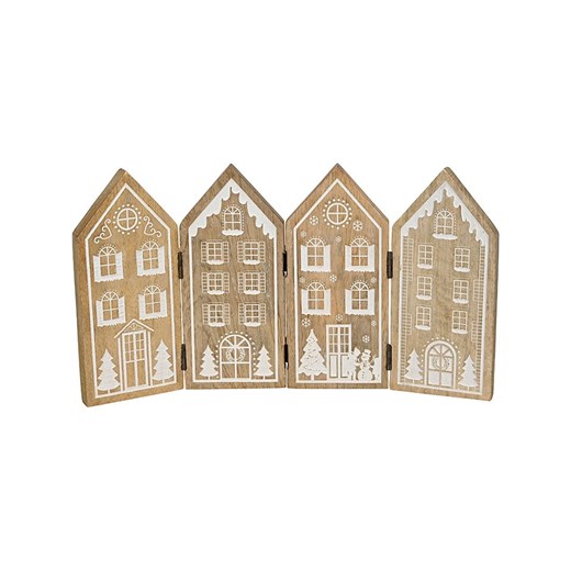 POSIWIO Dekoracja &quot;Houses&quot; w kolorze beżowym - 37,5 x 21 x 2 cm ze sklepu Limango Polska w kategorii Dekoracje - zdjęcie 187494388