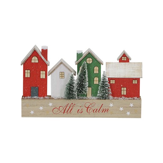 POSIWIO Figurka dekoracyjna &quot;Houses&quot; ze wzorem - 25 x 15 x 4 cm ze sklepu Limango Polska w kategorii Dekoracje - zdjęcie 187494389