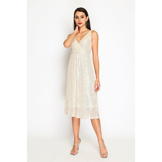 ASSUILI Sukienka w kolorze beżowym ze sklepu Limango Polska w kategorii Sukienki - zdjęcie 187494928
