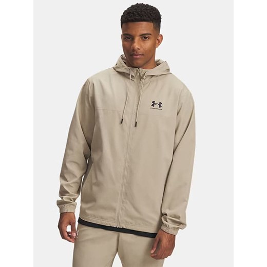 Under Armour Kurtka przeciwwiatrowa &quot;Rival&quot; w kolorze beżowym ze sklepu Limango Polska w kategorii Kurtki męskie - zdjęcie 187495007