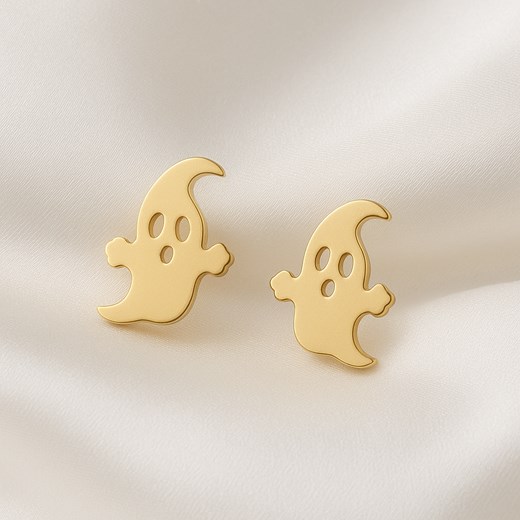 Kolczyki złote wkrętki mały nietoperz stal chirurgiczna halloween ze sklepu otien.com w kategorii Kolczyki - zdjęcie 187495437