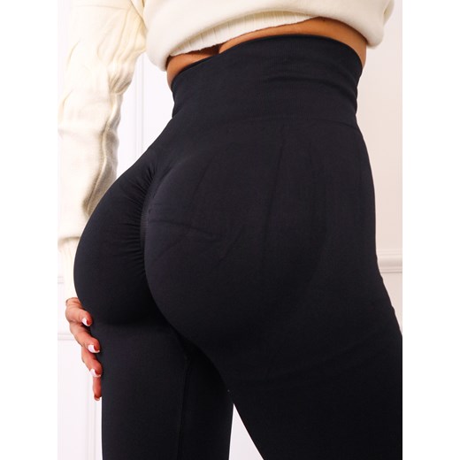 LEGGINSY MODELUJĄCE Z SZEROKIM PASEM- CZARNE ze sklepu olika.com.pl w kategorii Spodnie damskie - zdjęcie 187495479