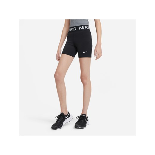 Spodenki dla dziewcząt Nike Pro - Czerń ze sklepu Nike poland w kategorii Szorty - zdjęcie 187495798