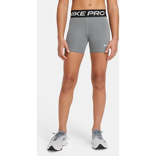 Spodenki dla dziewcząt Nike Pro - Szary ze sklepu Nike poland w kategorii Spodenki dziewczęce - zdjęcie 187495847